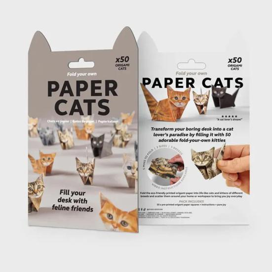 DIY Paper Animals Origami Paper To Fold Cute Cat Dog Dinosaur Figures Fun Origami Craft Set for Adults Kids Gift Desk Decoration