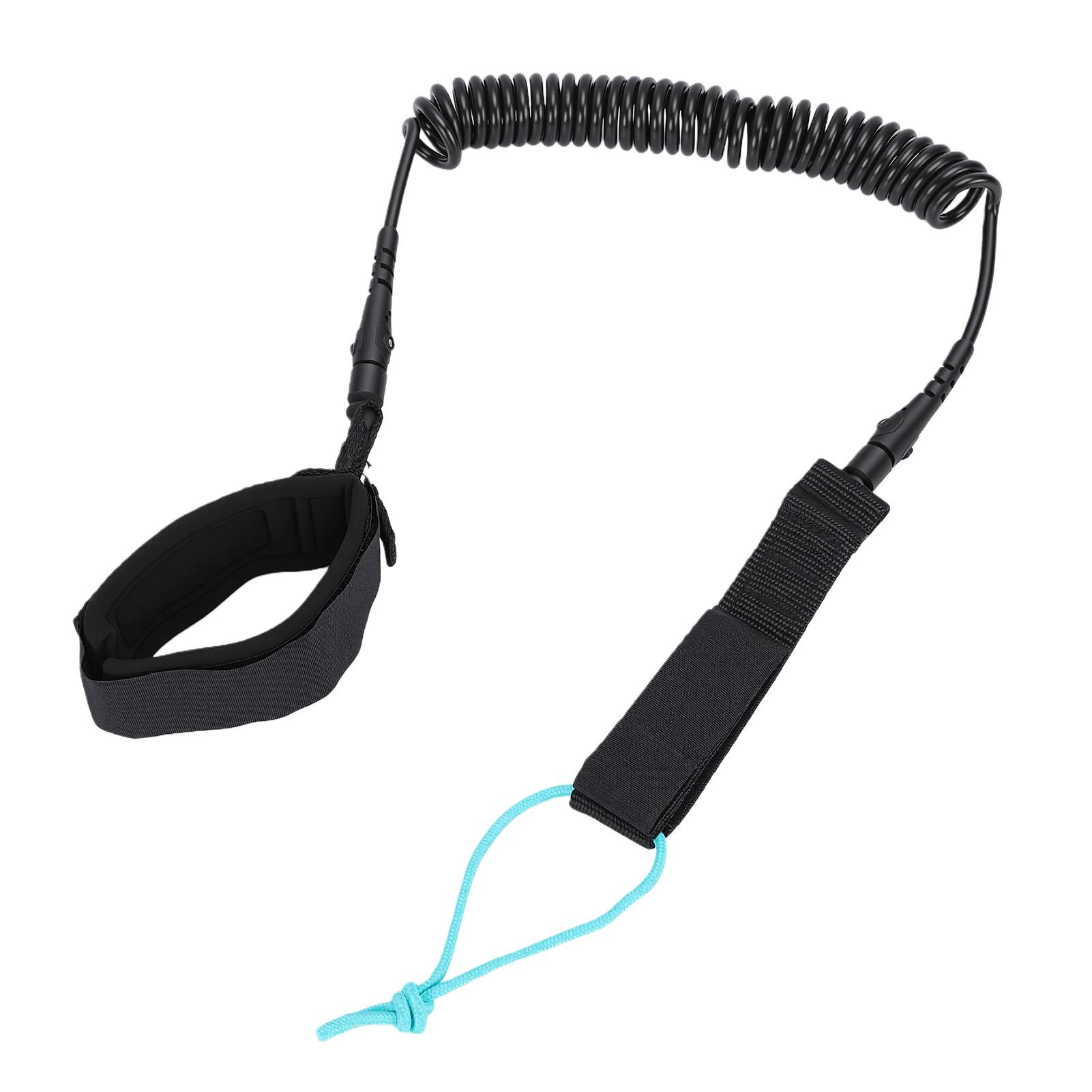 Surfboard Leash Hook and Loop Coiled Surfboard Leg Rope for Stand Up Paddle Board Shortboard Longboard