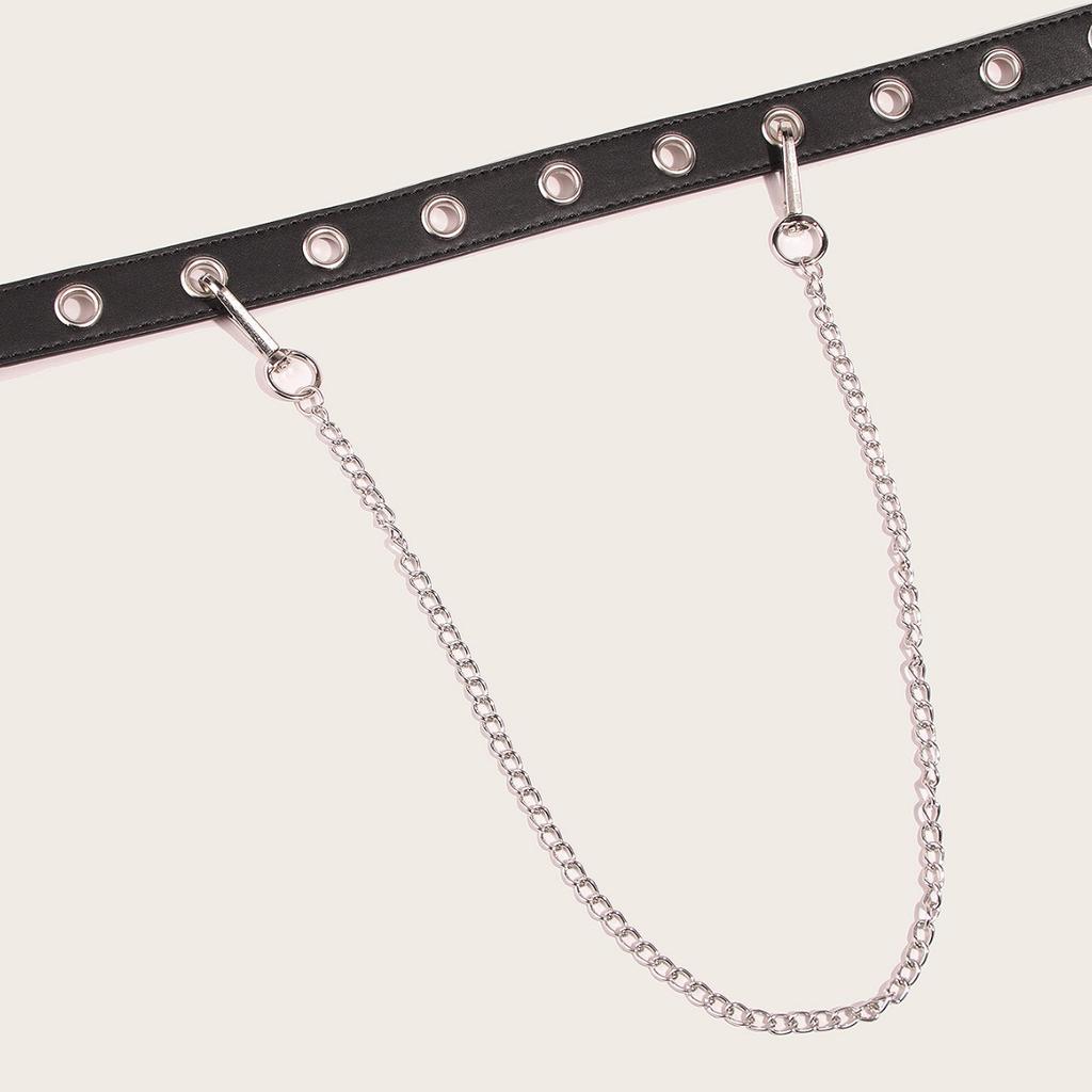 Women's Belt Without Punching Jeans Belt Ins Style Metal Punk Trendy Simple Decoration Student Thin Narrow