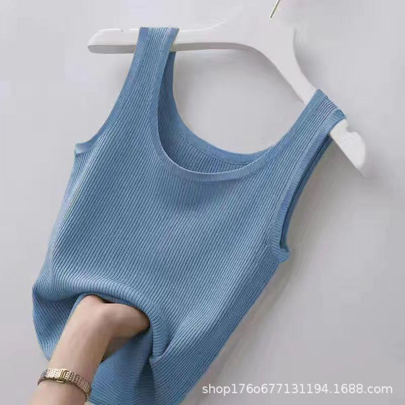 [] Sling threaded vest women's large size slim-fitting summer outer wear inner bottoming shirt sleeveless vest