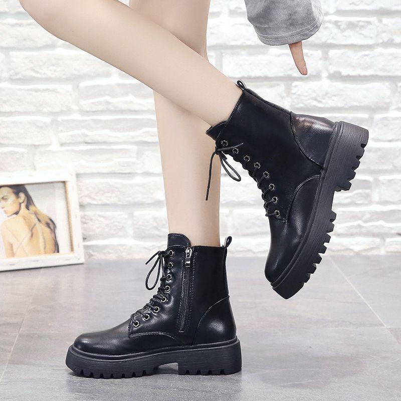 Martin boots female student versatile women's shoes platform boots female short boots high boots female casual cotton boots female