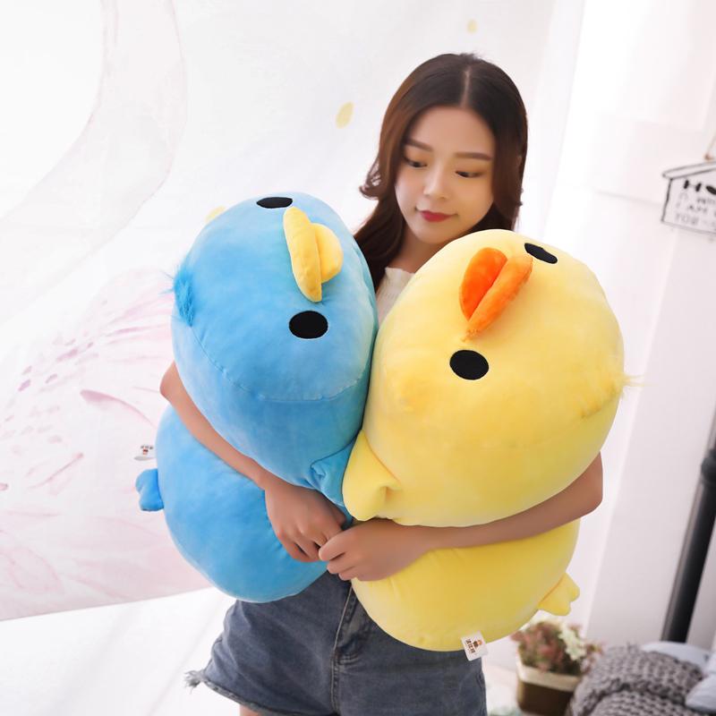 Squishy 4050Cm Yellow Duck Plush Pillow Down Cotton Stuffed Cartoon Animal Cushion Back Support Plushie Friend Gift