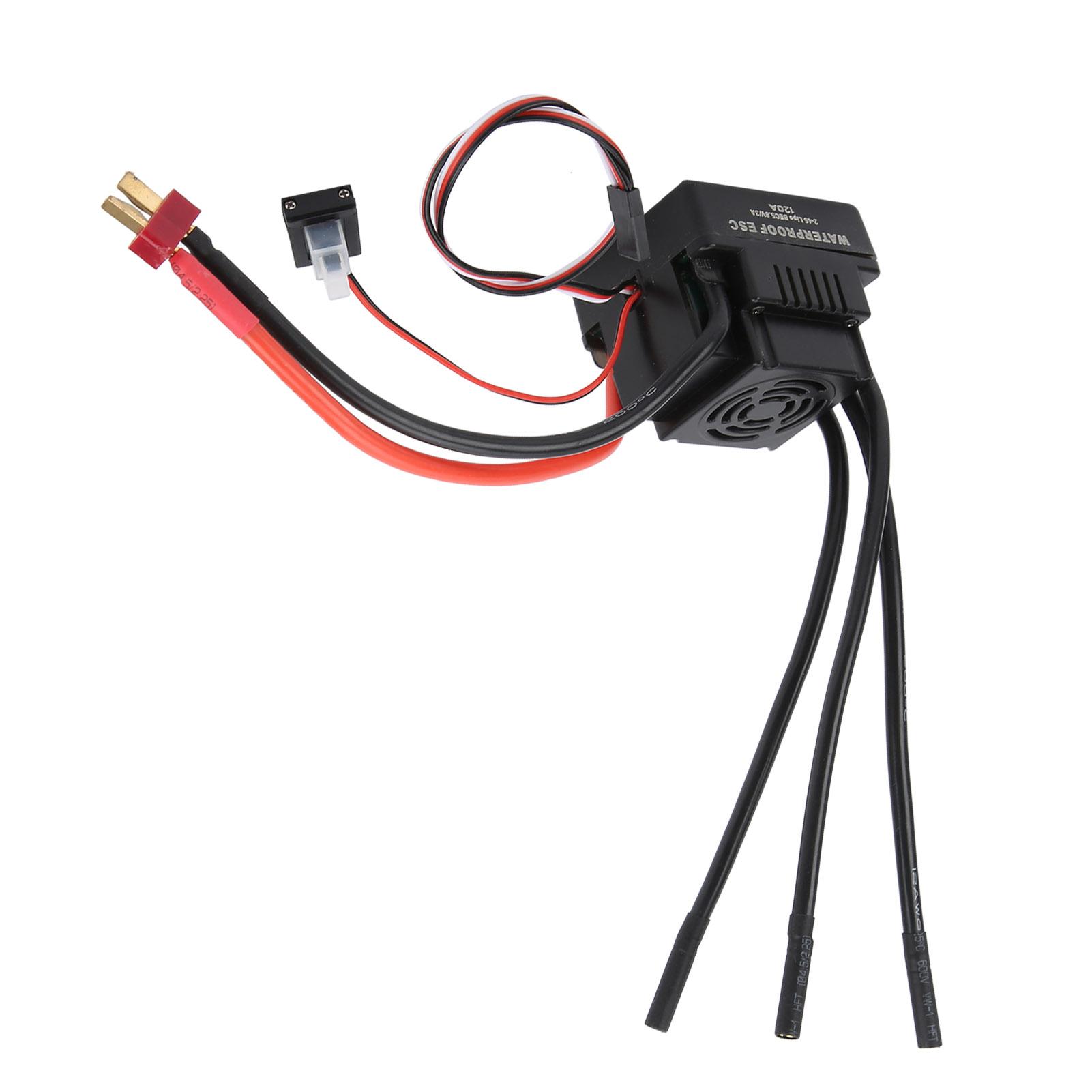 

120A RC Brushless Waterproof Electronic Speed Controller ESC for 1/8 1/10 RC Car