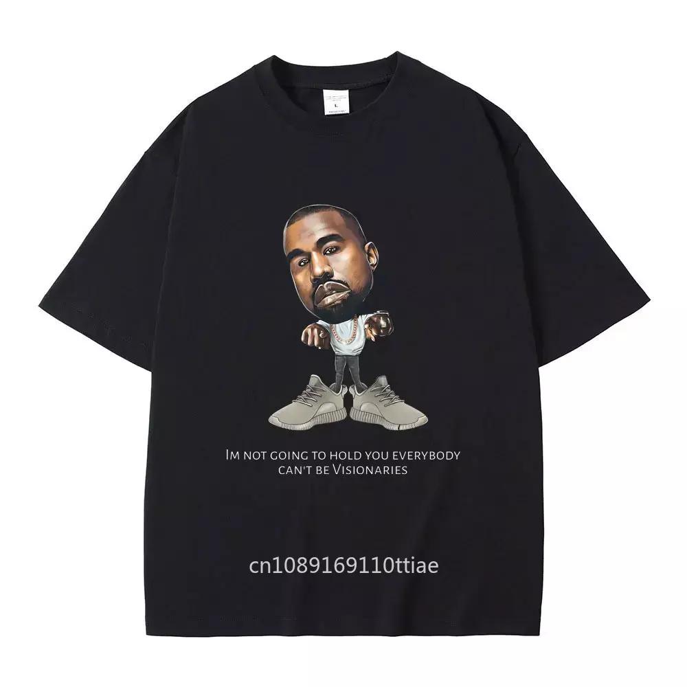Funny Kanye West Meme Graphic T-Shirt Men's Women Vintage Hip Hop Rap Casual T Shirts Cotton Short Sleeve Oversized T Shirt Tops