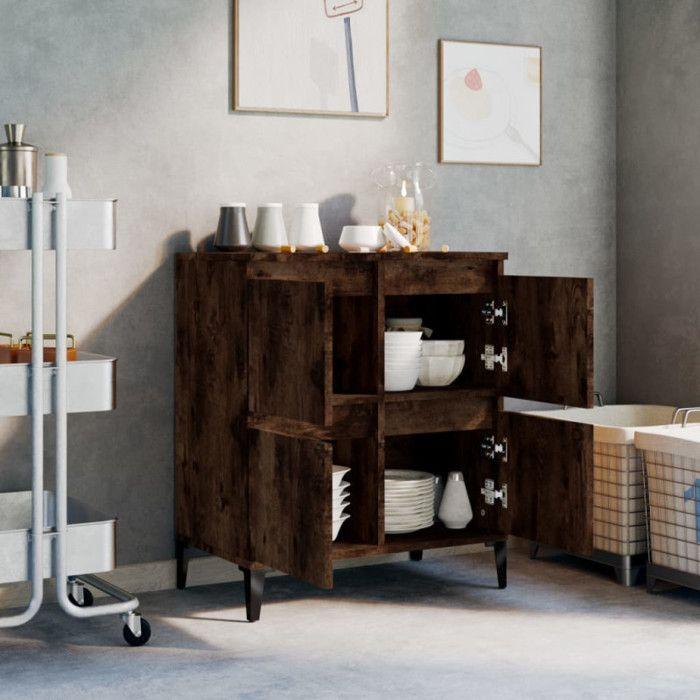 VidaXL Buffet Smoked Oak 60x35x70 Cm Engineered Wood 821169