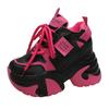 Frühlings- und Herbst-Damenschuhe mit höhenverstärkenden, modischen Kreuzriemen, vielseitige Damenschuhe mit dicker Sohle