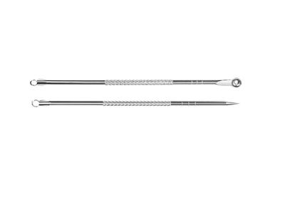Truvic Stainless Steel Blackhead Remover Needle Round & Pointed Tip (Pack Of 2)