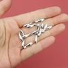 10Pcs Stainless Steel Fish Beads Charms Spacer Loose Beads For Jewelry Making Crafts Handmade DIY Bracelet Accessories Bulk