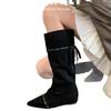 "Wasteland Spice Girls" Inner Heightening Western Cowboy Boots Women's Autumn and Winter Pile Boots Lace-up Skinny Knee Boots