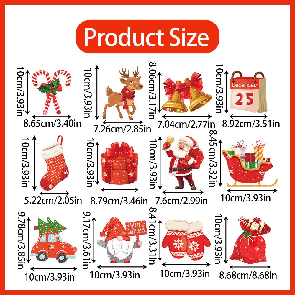 12 Stück Weihnachts Lebkuchenmann Weihnachtsmann Krücke Ornamente Weihnachtsbaum Hängedekorationen Papieranhänger 2024 Neujahr DIY Anhänger Kinder