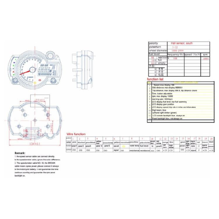Long Lasting Weatherproof Motorcycle Instrument Cluster Digital Speedometer with Real Time Speed and Distance Monitoring