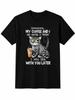 Shhh My Coffee And I Are Having A Moment Cat‑Coffee Unisex Cotton‑Blend T‑Shirt