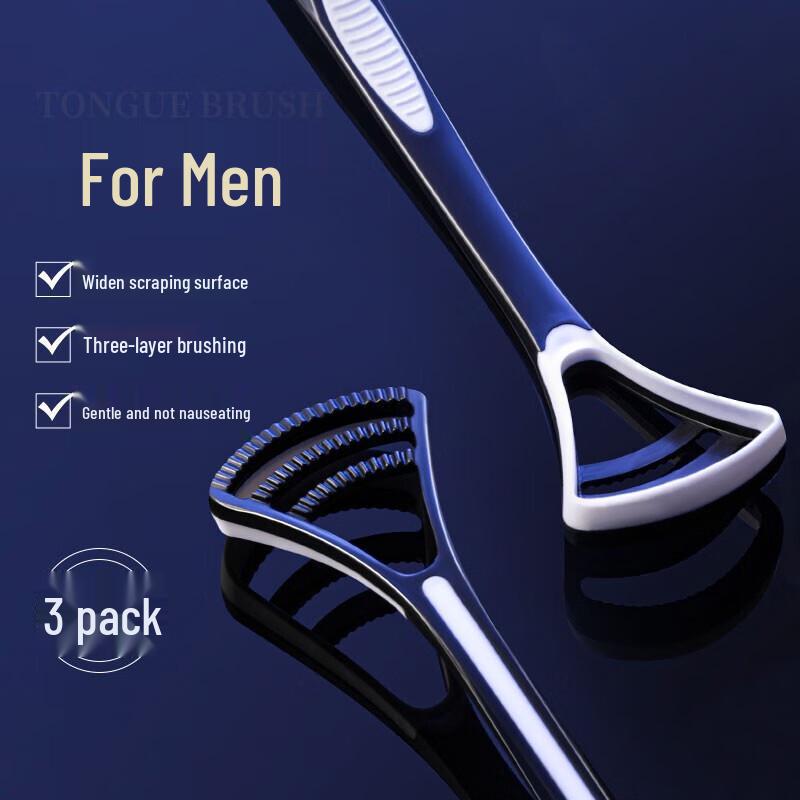 Hefengyu Dual-Effect Tongue Cleaner Brush - 6 Pack