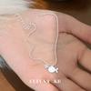 Cui Yan S925 Sterling Silver Korean Fish Round Diamond Bracelet – Women's Stackable Plain Silver Jewelry, Best Friend Gift.