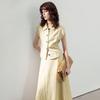 Demana Lyocell Linen Sleeveless Top & Skirt Set