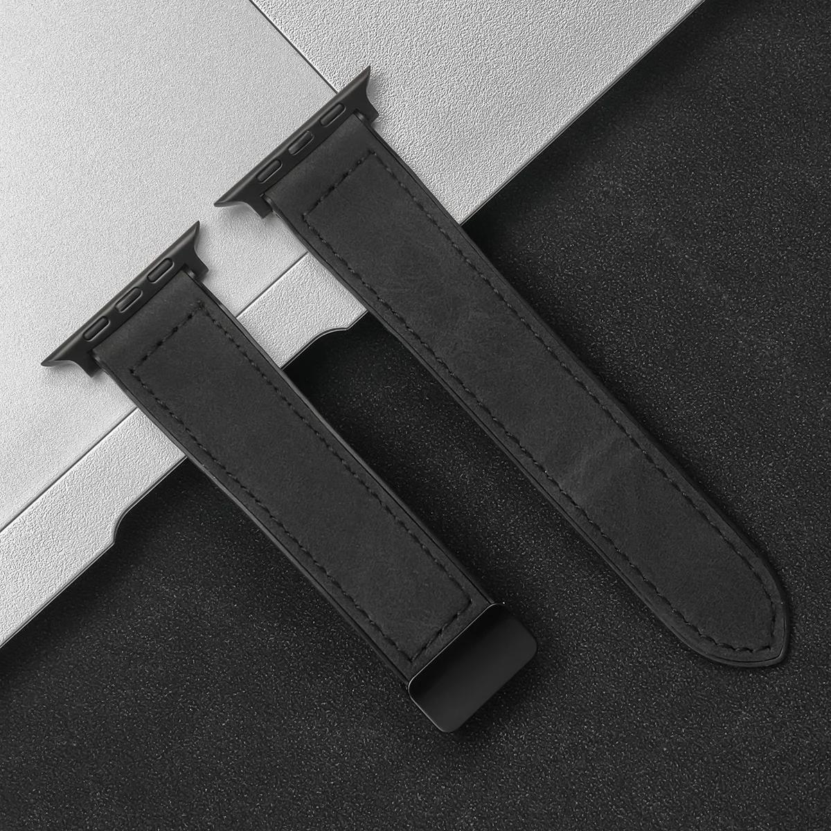 

Кожаный+Силиконовый Ремешок Для Apple Watch 10 42 46мм Ultra2 49мм 44мм 45 41мм 40мм 38 42мм Браслет для iwatch Серии 9 8 7 SE 6 38 40 41 S10-42mm чёрный