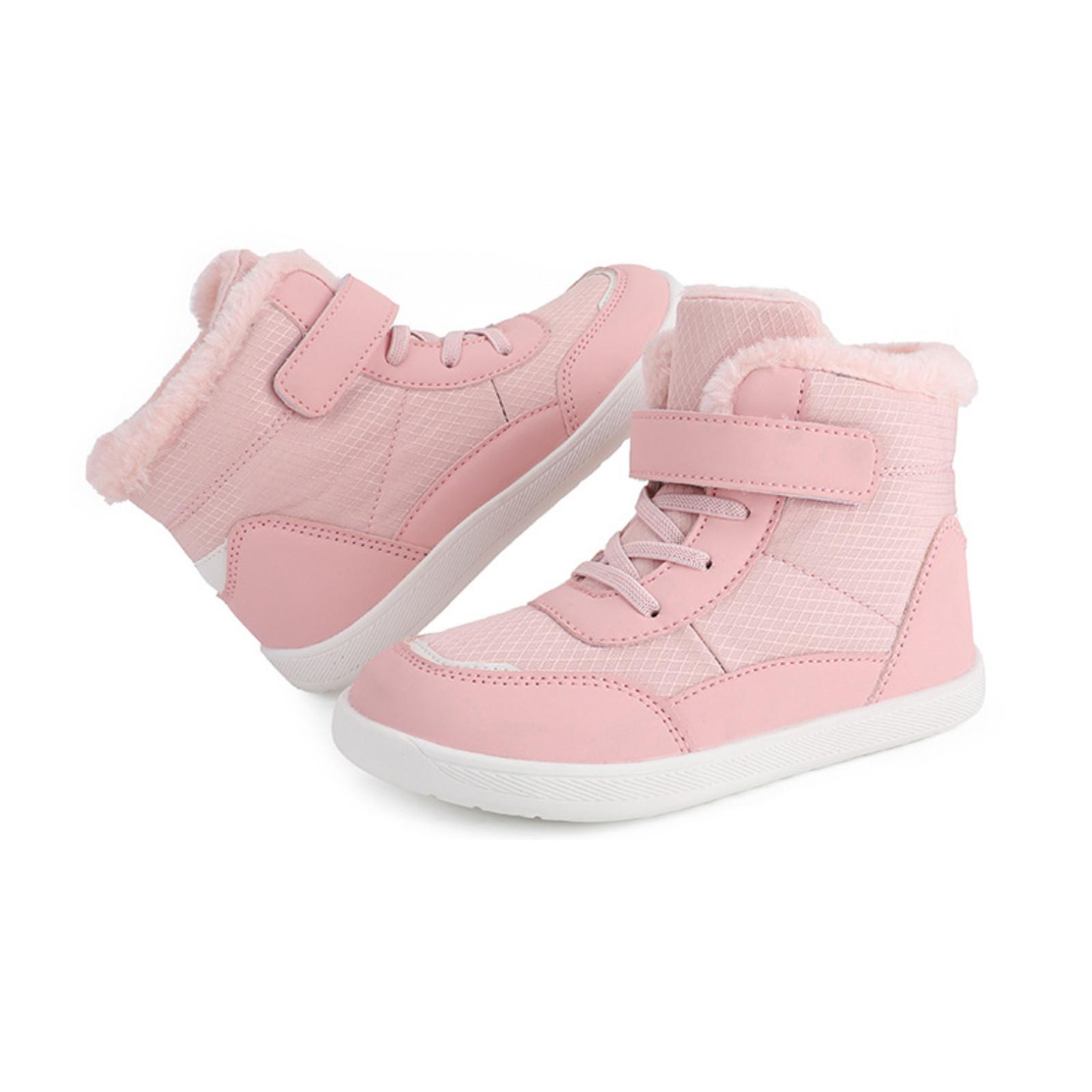 

Теплые зимние ботинки для активного отдыха Водонепроницаемая обувь для босых ног Детская зимняя обувь для босых ног Зимняя детская обувь для альпинизма 31 розовый