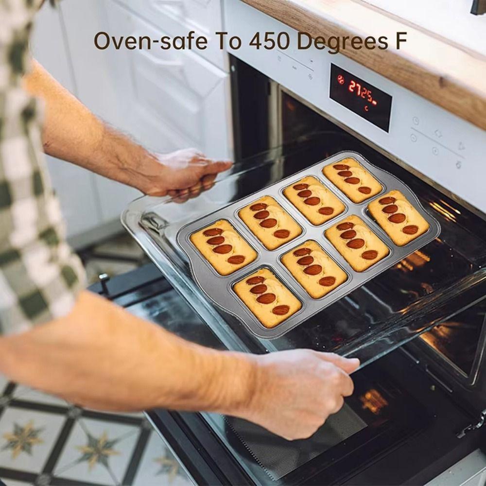 Large Capacity Mini Bread Baking Mold 8-Cavity Carbon Steel Cake Mold Muffin Dessert Tray  Bakeware