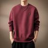 High-End Men's Year of the Horse Velvet Warm Round Neck Hoodie - Winter 2026 Edition