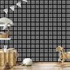 Wallpaper Black and white checkered gray, graphite center 50x1000