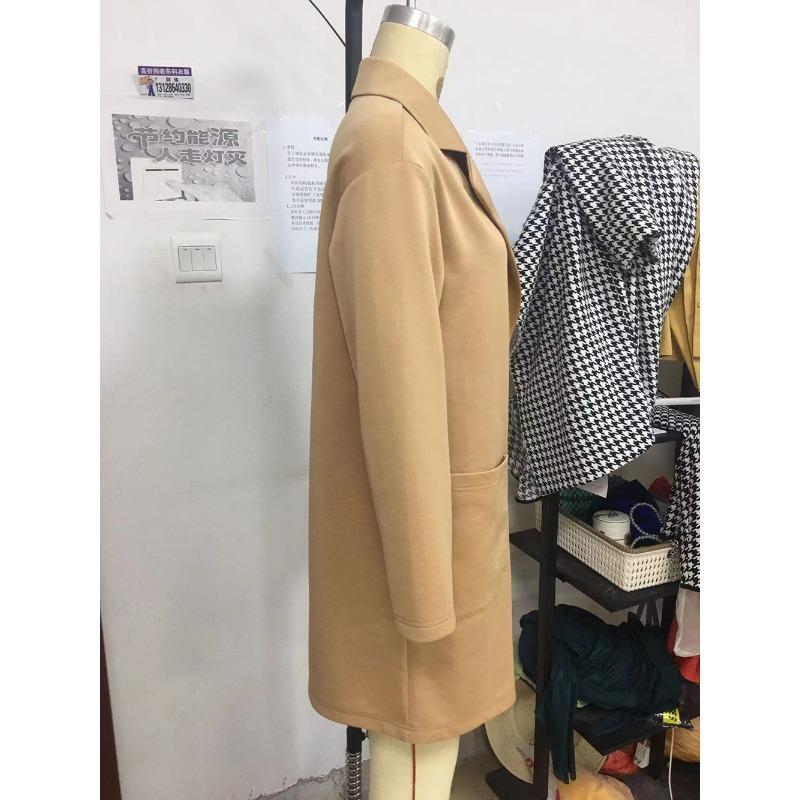Women's Jacket Autumn Medium-length Cardigan Double-breasted Knitted Blazer