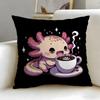classic animal Axolotl Cushion Cover Soft & Easy-Wash Pillow Case – Versatile for Couch, Bed, Travel and Office