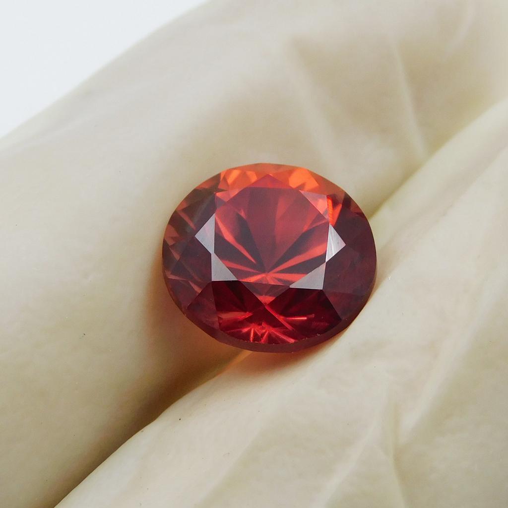 CERTIFIED Natural Orange Sapphire 6.90 Ct Round Cut Loose Gemstone Free Delivery P-61-sa