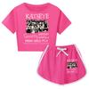 Kids Short Sleeve Printed Outfit Set for Casual Daily Wear
