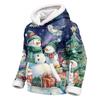 Kids Long Sleeve Christmas Print Casual Fashion Hooded Top