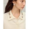 INMAN 3D Floral Embroidered Lapel Knitted Cardigan