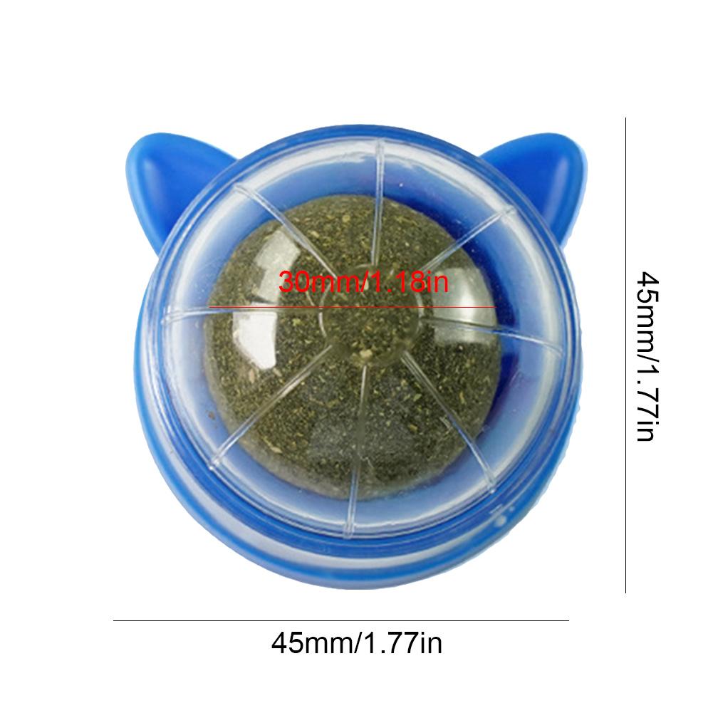 Katzenminze Wandbälle Leckbar Drehbar Katzenminze Wandspielzeug Natürliche Katzenminze Wand Katzenminze Rolle Katzen Snack Ball Zahnreinigung Katzenminze Spielzeug