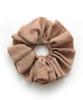 VINGTAINE Ruffled Chiffon Scrunchie Hair Accessory In Muted Simple and Sophisticated for Everyday Use Colors, (HS-160-BEPK)