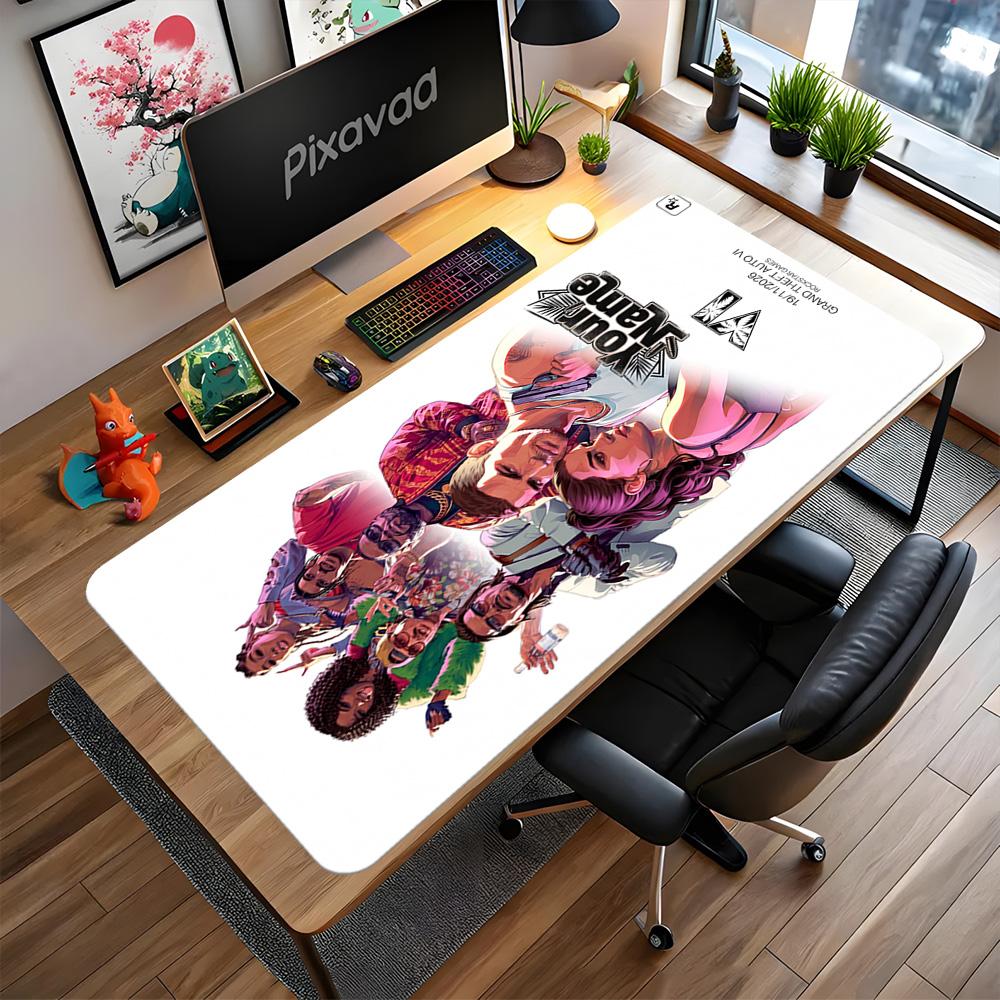 Grand Theft Auto Personalized Name Mouse Pad Keyboard Pad Desktop Mouse Pad Non-Slip Rubber Bottom Suitable for Office Gaming PC Laptop