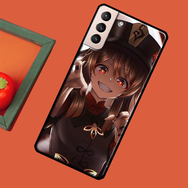Genshin Impact Hutao Soft Case For Samsung Galaxy S23 S22 S21 Ultra Note 20 Note 10 S8 S9 S10 Plus S20 FE Cover