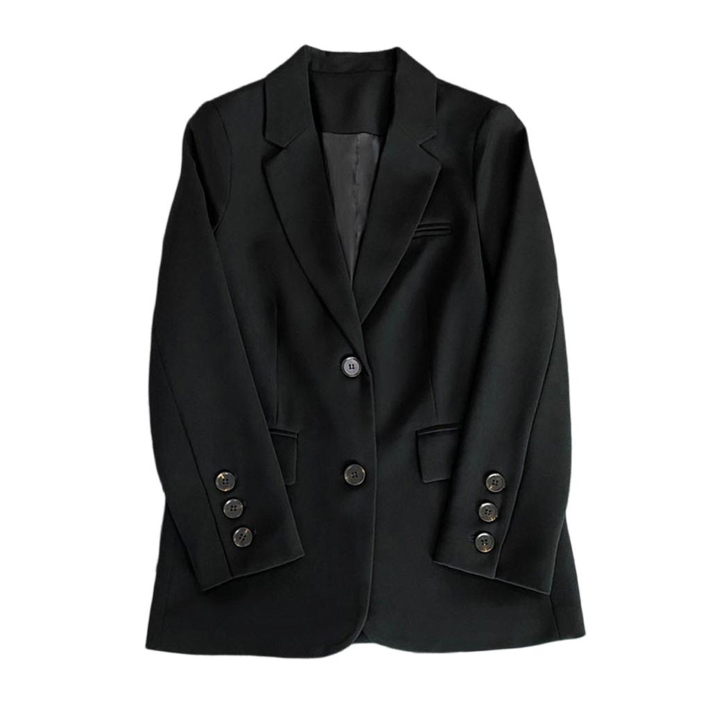 Women Fashion Long Sleeve Single Button Jackets Elegant  Lady Business Casual Blazers