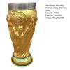 Tasse à Bière trophée de Football Résine Acier Inoxydable Tasse à Bière 400ml Grande Capacité Vaisselle pour Bière Cocktails Boissons Cadeau Unique pour Fans de Football
