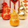 Chinesischer Stil Goldene Glückskürbis Kissen mit Stickerei Festmuster für Heimdekor
