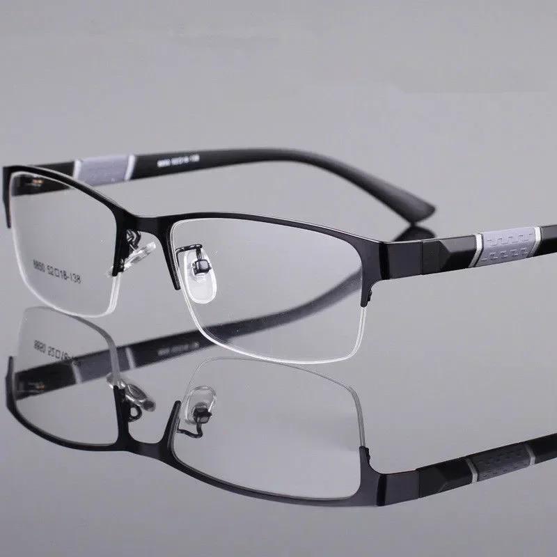 Metal Half Frame Reading Glasses TR90 Material Suitable for Hyperopia Business Men Ready To Wear EyeGlasses Power Range 1.0~4.0