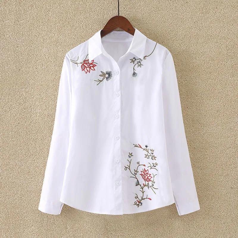 Damen Frühling und Herbst Locker Bequem Lässig Elegant Hemd Langärmlig Revers Pendler Bluse