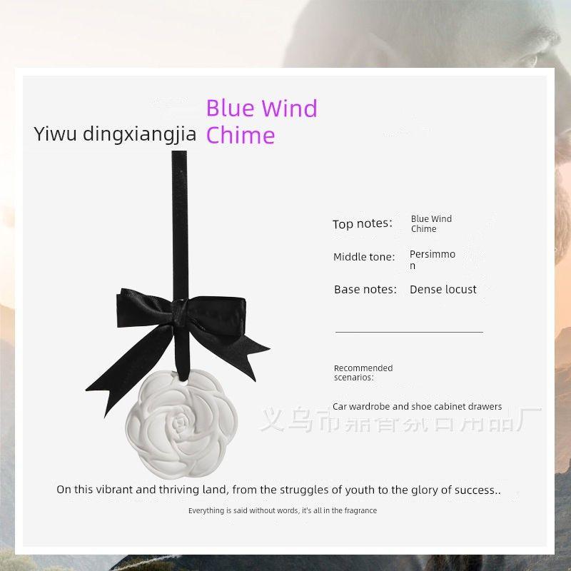 Camellia Car Fragrance Diffuser, Long-Lasting Aroma Gypsum Car Perfume, Car Interior Decoration Ornament