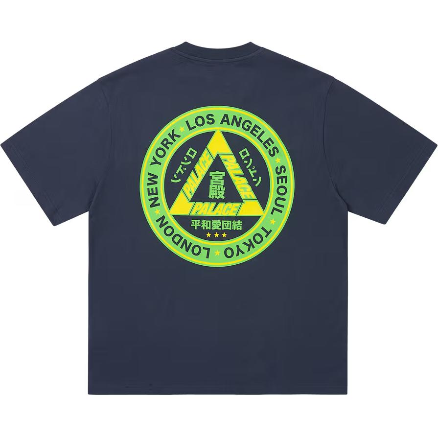 

Palace Hi Ya T-Shirt Navy Unisex Tops Blue P27TS136 L