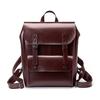 Real leather backpack for women, durable cowhide computer backpack, college style, large capacity, British retro, neutral full leather