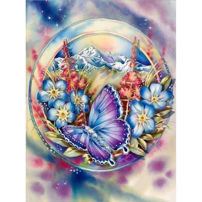 Pittura Diamante 5D Ricamo Farfalla Fiore