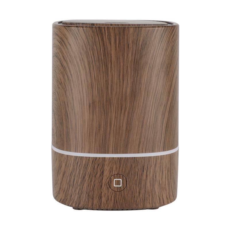 Wood Grain Aroma Diffuser: Ultrasonic Humidifier with 7-Color LED for Home & Car