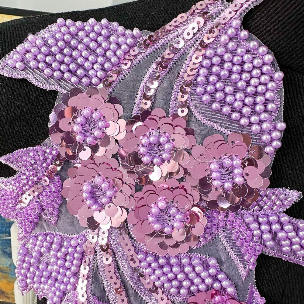 Fashion 3D Sequin Flower Patches Handmade Embroidery Embroidered Patches DIY Handwork Patches Wedding Dress