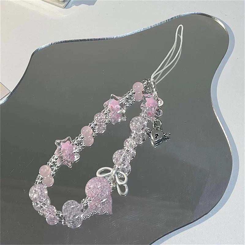 

Ins Style Sweet And Cute Versatile Mobile Phone Chain Star Mobile Phone Pendant Pink CCD Pendant Bow Camera Pendant 1