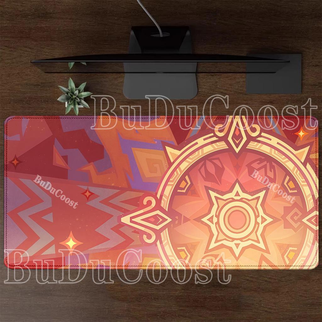 Gaming Genshin Impact Large Mouse Pad PC Rubber Overlock XXL Mousepad PC Non-slip Base Offices Accessories HD Printing Desk Mat