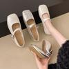Feenhaft sanfte flache Einzel-Schuhe mit flachem Mund für Damen Frühling und Herbst 2025 neu weichsohliger Rock plissiert Oma Doudou Schuhe