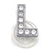 Charms Scarpe Diamante Strass Scintillante Lettera Argento Cristallo Alfabeto Decorazioni Scarpe Gioielli Slider Braccialetto Braccialetti