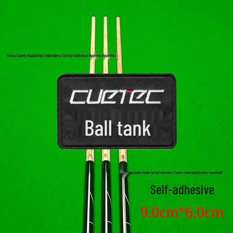 Billiard Cue Case Velcro Patch: Embroidered Logo Self-Adhesive Wrap Badge